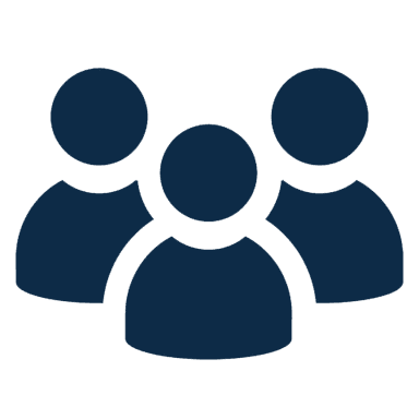 Icon of a group of three people