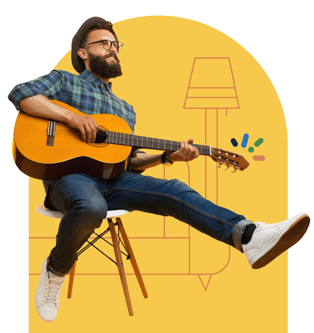 man with a guitar