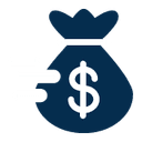 Icon of a bag with a dollar sign